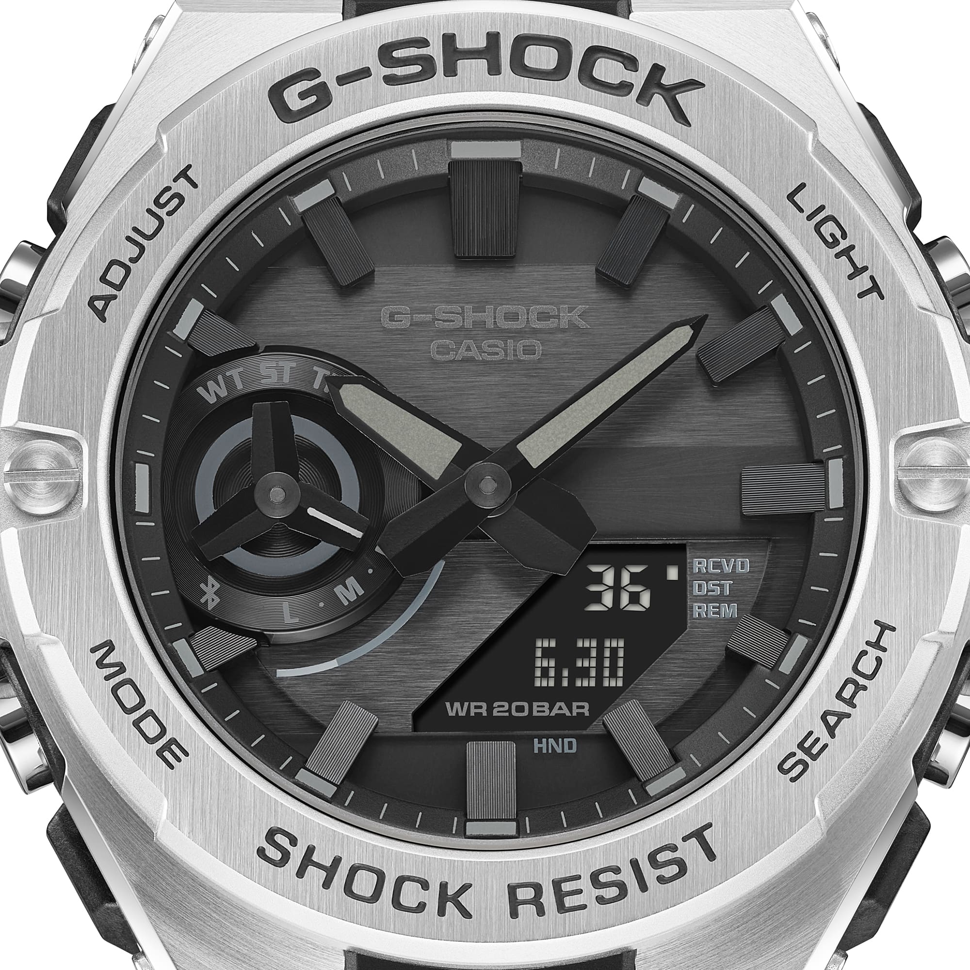 Casio G-Shock Solar Powered 200M WR Stainless Steel Case & Band - GST-B500D-1A1 G-SHOCK 