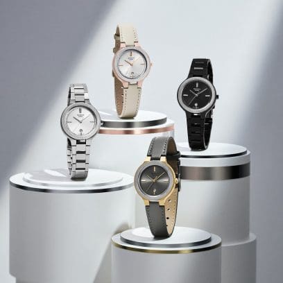 Clockwise from top: SHE-4559GBL-7A, SHE-4559BD-1A, SHE-4559GL-8A, SHE-4559D-7A 