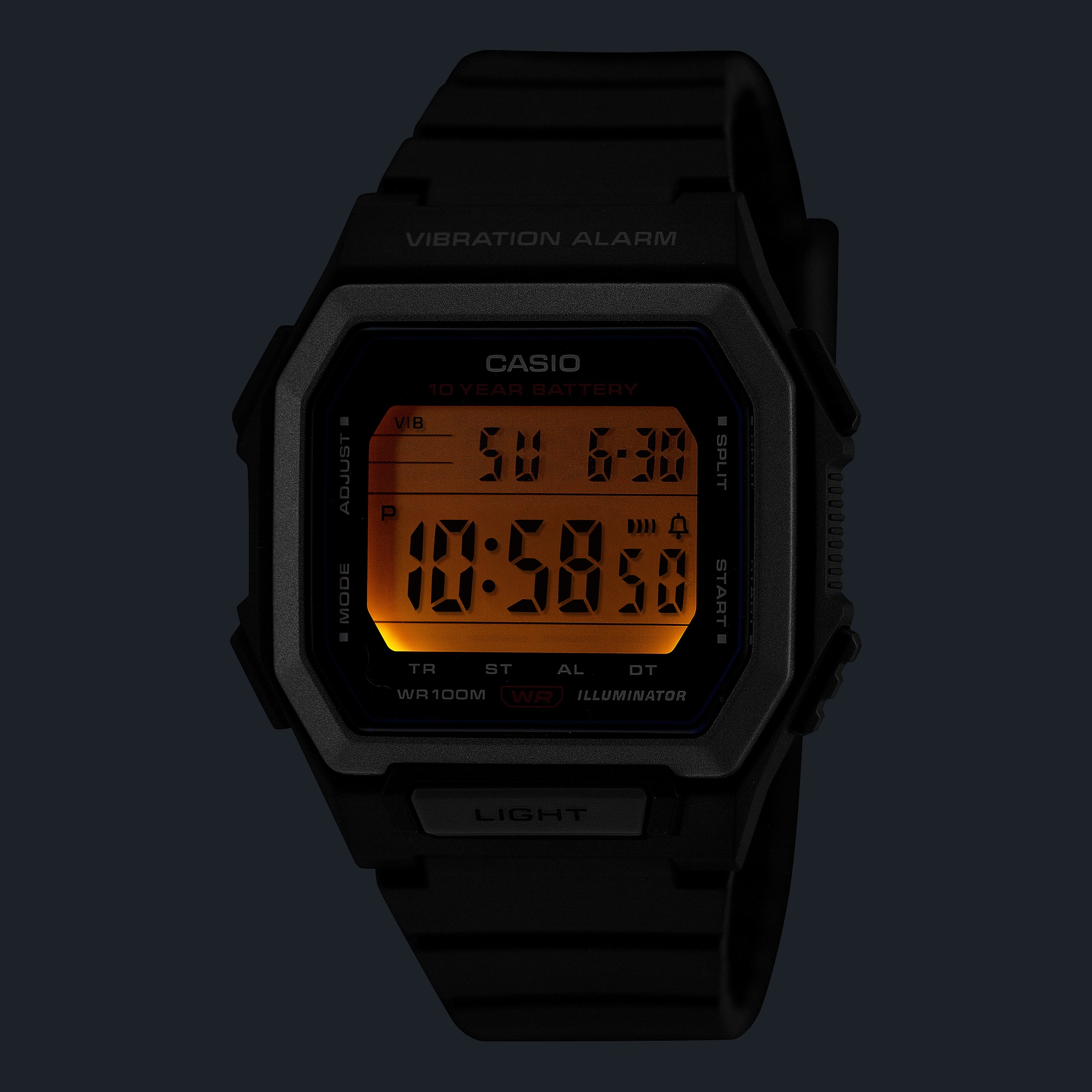 Casio W-738H-1AV Digital Watch – 100M Water Resistant, Vibration Alarm, Dual Time & 10-Year Battery CASIO Casio W-738H-1AV Digital Watch – 100M Water Resistant, Vibration Alarm, Dual Time & 10-Year Battery CASIO