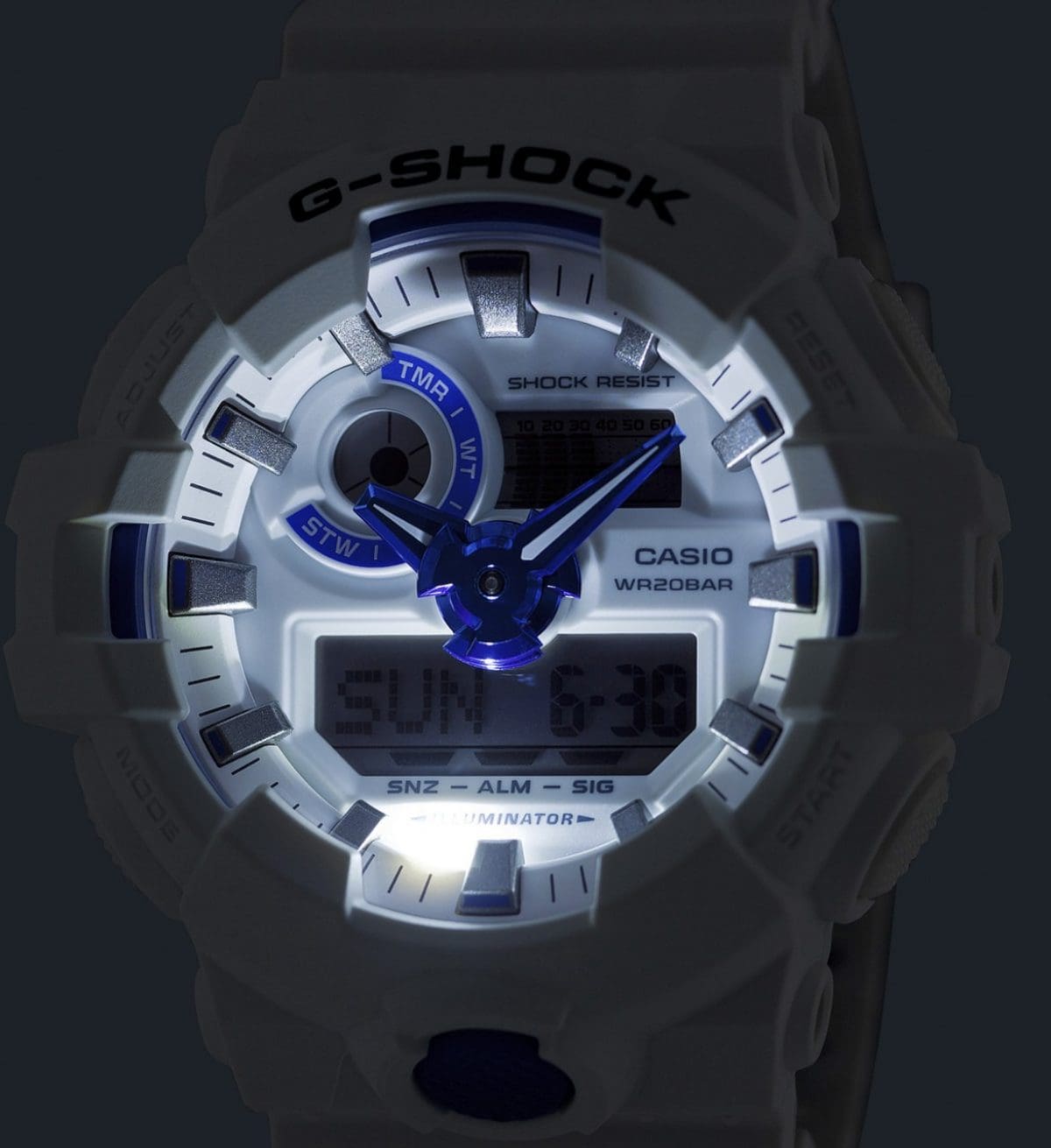 GA-700HDS-7AER al buio con l'illuminazione accesa