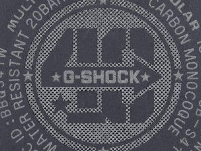 Retro della cassa del GCW-B5000UN-1 con inciso il logo del 40° anniversario di G-SHOCK.