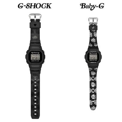 Sull'orologio da polso G-SHOCK il logo "Girls Don't Cry" è stampato in nero lucido, mentre sull'orologio da polso BABY-G il logo è stampato in bianco