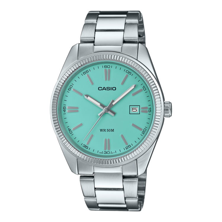 Zegarek męski CASIO MTP-1303PD-1AVEG na bransolecie srebrnej, czarna