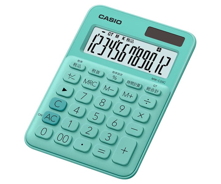 送料込 CASIO 電子レジスター(4部門) カシオ計算機 人気コンパクトサイズ MW-C20C-GN | CASIO