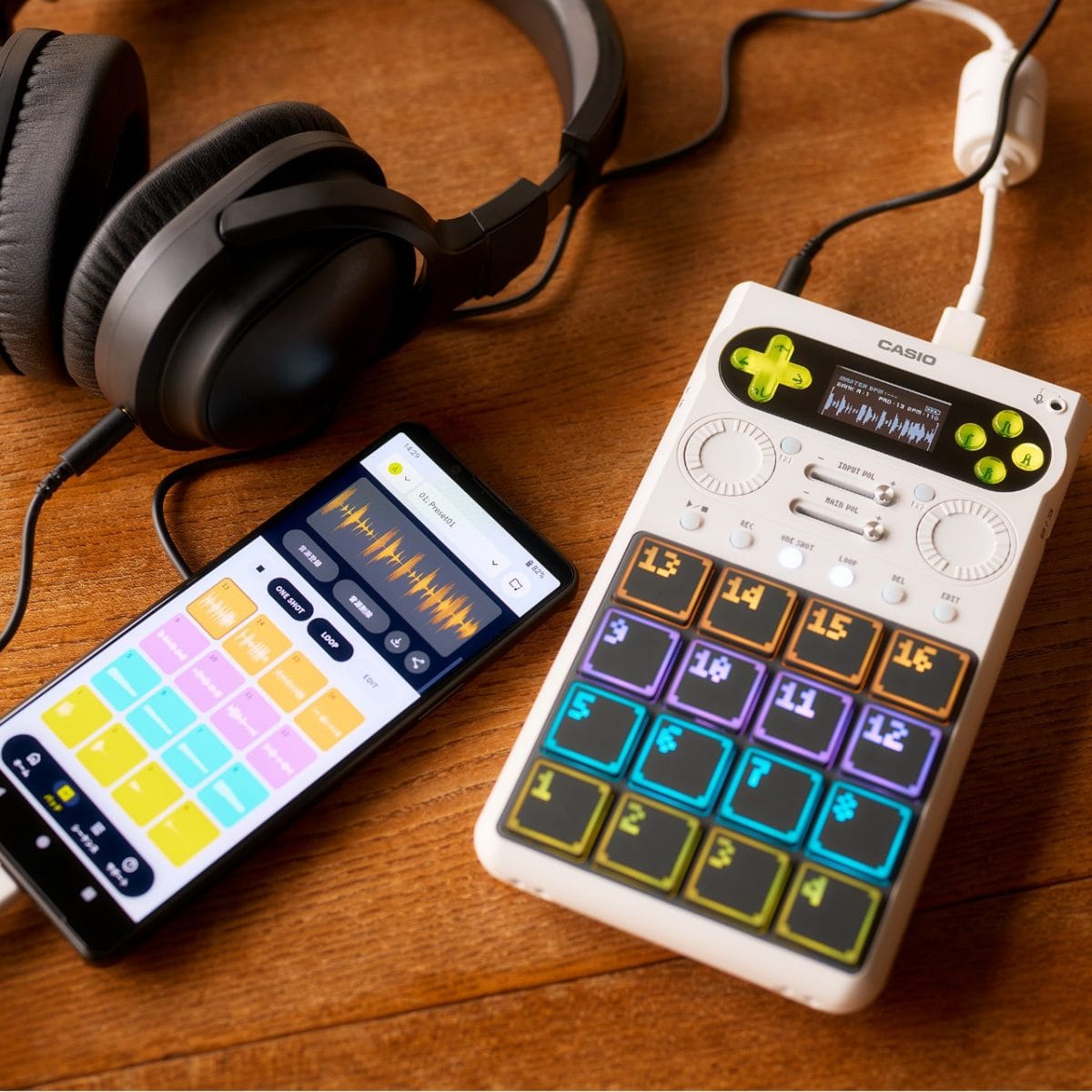 SXC-1がスマートフォンと接続された画像