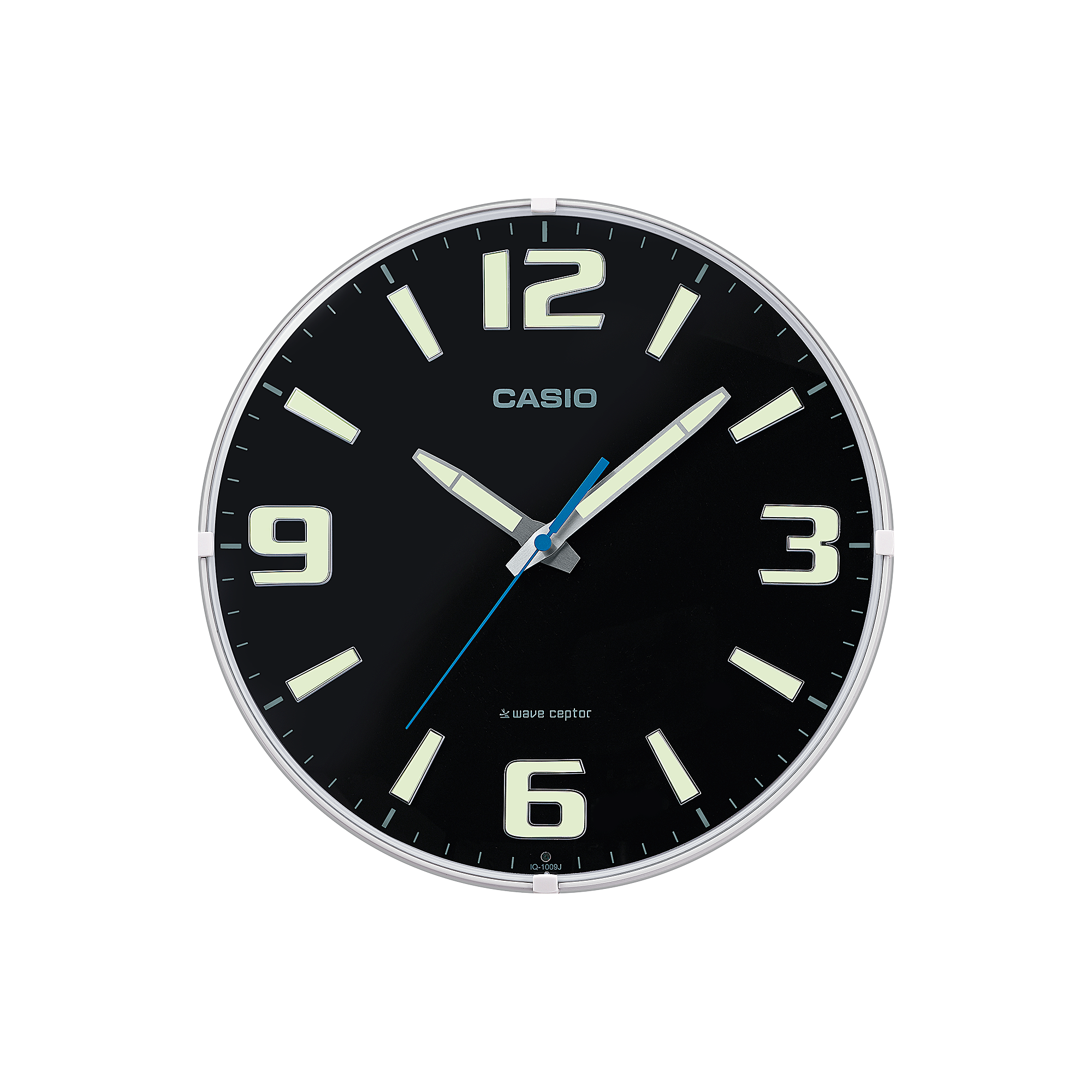 【カラスの親子型防雨電波時計】CASIO IQ−1009J 使用（プラ枠黄ばみ） IQ-1009J-1JF | CASIO