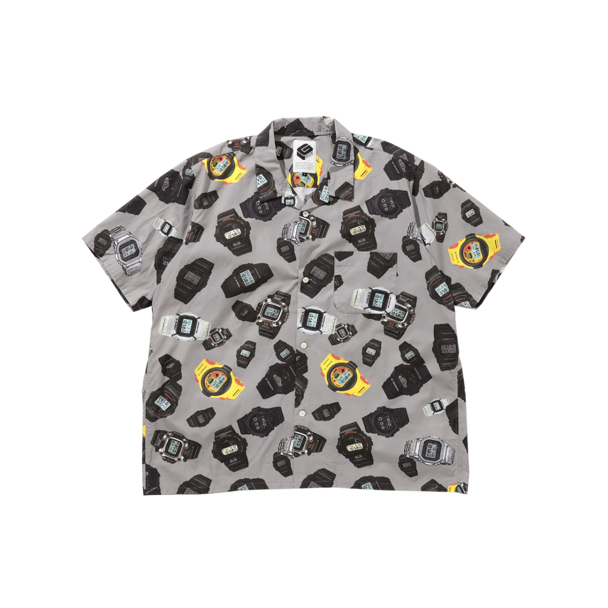 【未使用級】G-SHOCK Gパターンプリントオープンカラーシャツ 完売品 レア G-PATTERN PRINT OPEN COLLAR SHIRT M | CASIO