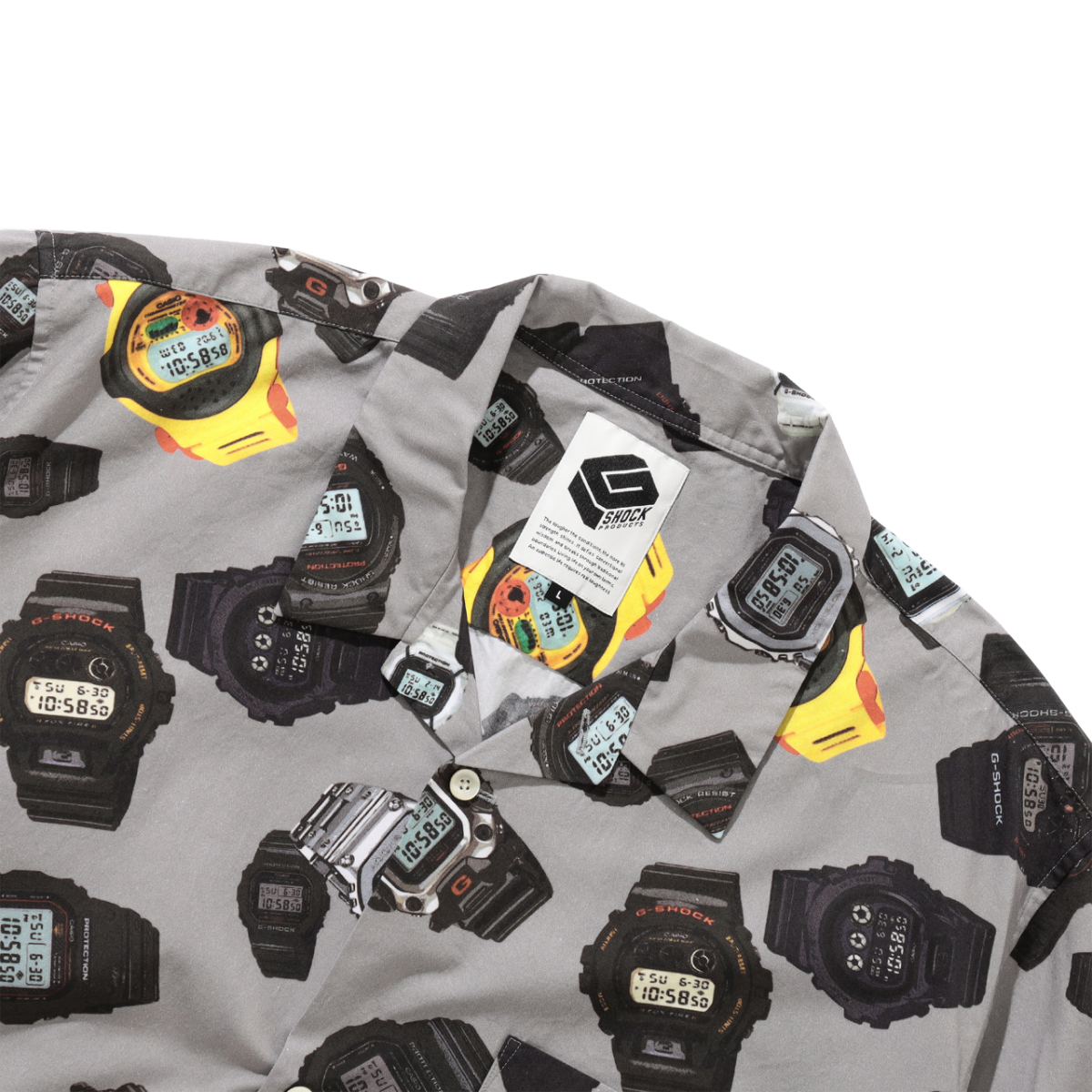 【未使用級】G-SHOCK Gパターンプリントオープンカラーシャツ 完売品 レア G-PATTERN PRINT OPEN COLLAR SHIRT M | CASIO