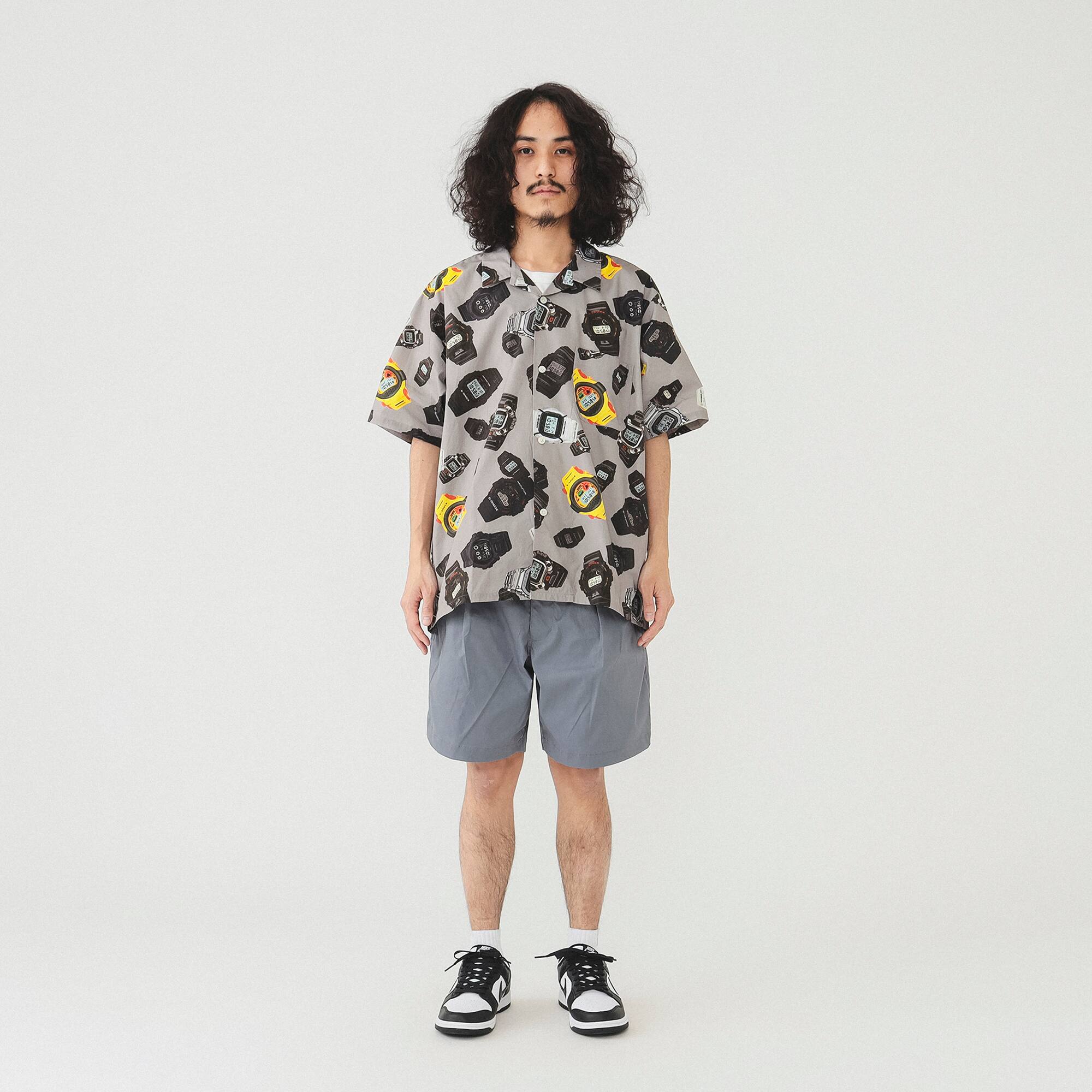 G-PATTERN PRINT OPEN COLLAR SHIRT M | CASIO