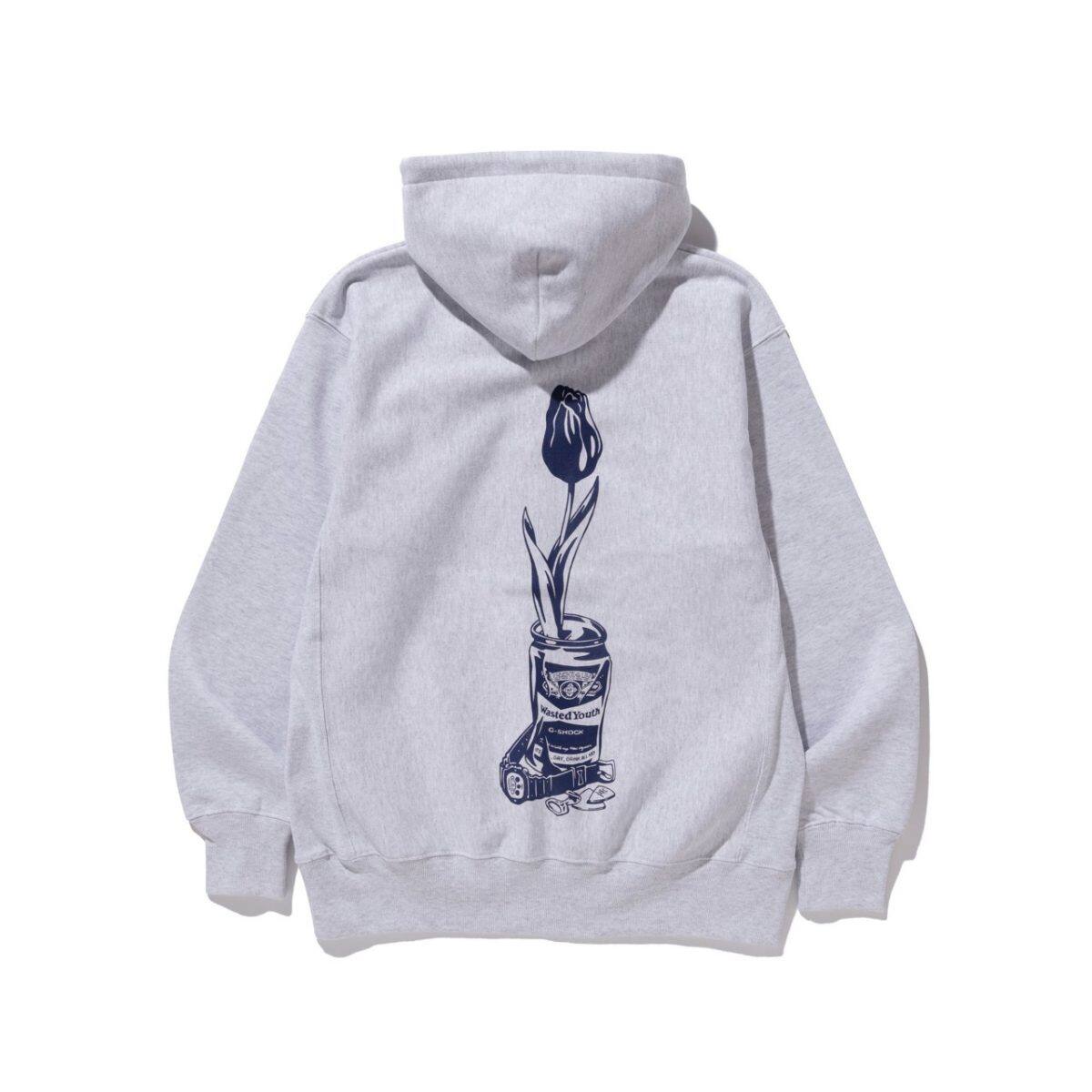 Wasted Youth x G-SHOCK コラボレーション フーディ GRAY Lサイズ | CASIO 