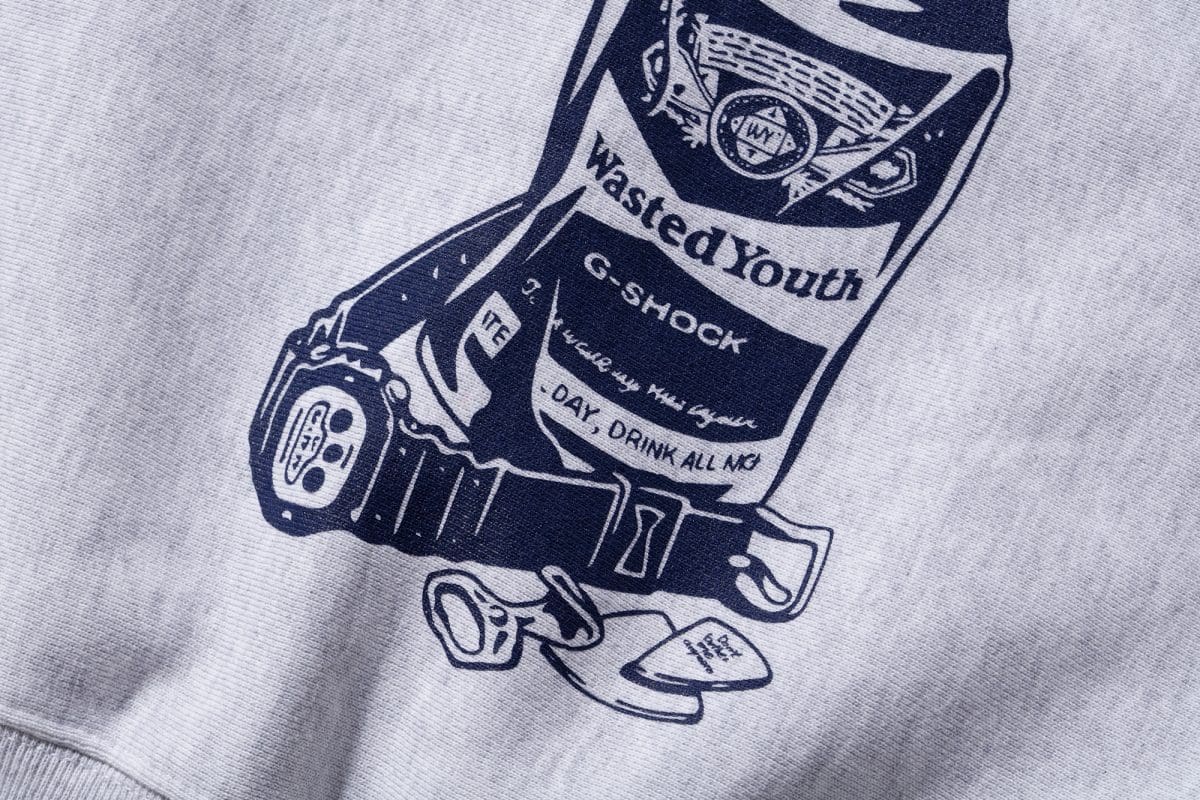 Wasted Youth x G-SHOCK コラボレーション フーディ GRAY Lサイズ | CASIO