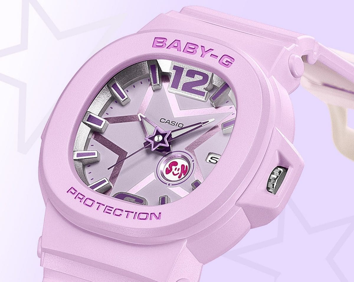 BGA-10D-2A2 ポップでスペーシーな スターモチーフのダイアルデザイン