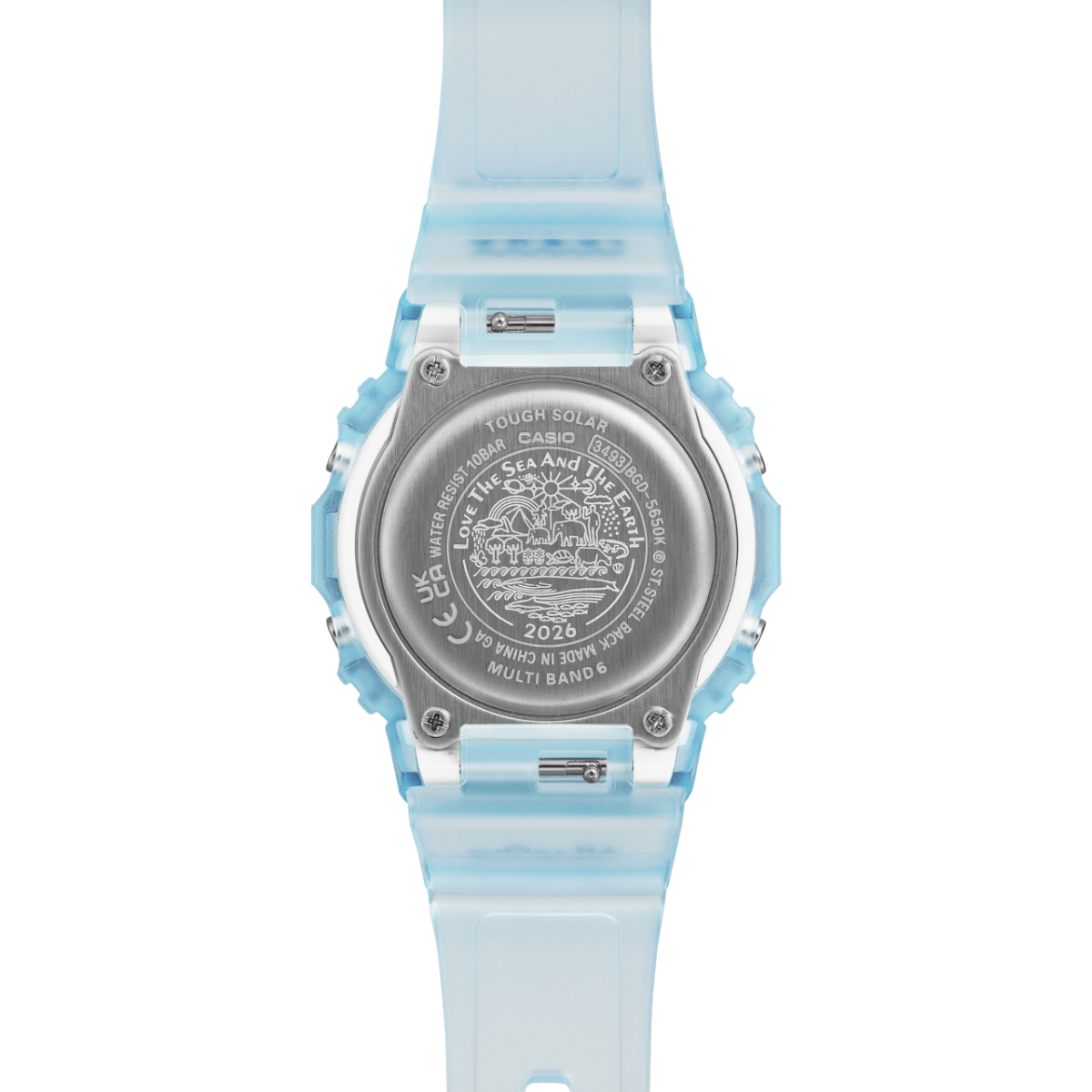 BGD-5650K-2 「Love The Sea And The Earth」シンボルマークを刻印した裏蓋