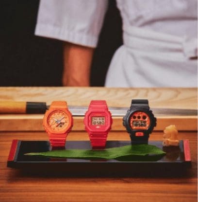 From left: GA-2100SSH-4A, DW-5600SSH-4, DW-6900SSH-1