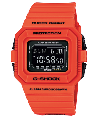 【セール品】CASIO Gショック DW-D5500MR-4JF 反転液晶 DW-D5500MR-4 Casio G-Shock Rescue Orange Series Digital