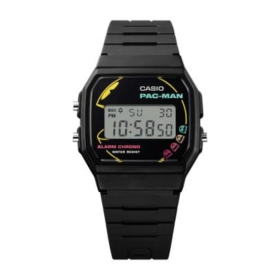 公式パックマン限定記念時計カシオ50周年コラボPAC-MAN昭和レトロ新品未使用 F-91WPC-1AJR | CASIO