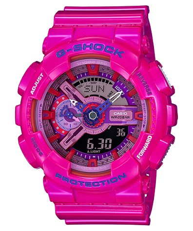 【美品】G-SHOCK GA-110MC-4AJF ピンク Casio G-Shock GA-110MC-4A Pink Metallic Men's Watch, Crazy