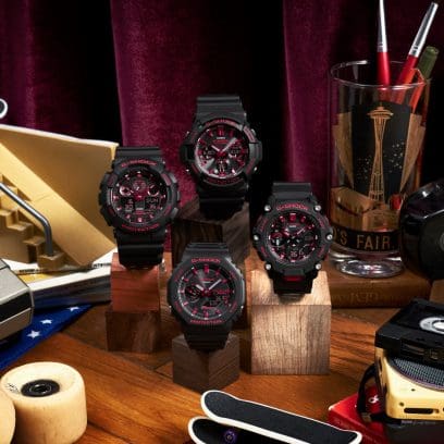 Clockwise from top: GAW-100BNR-1A, GA-2200BNR-1A, GA-B2100BNR-1A, GA-100BNR-1A