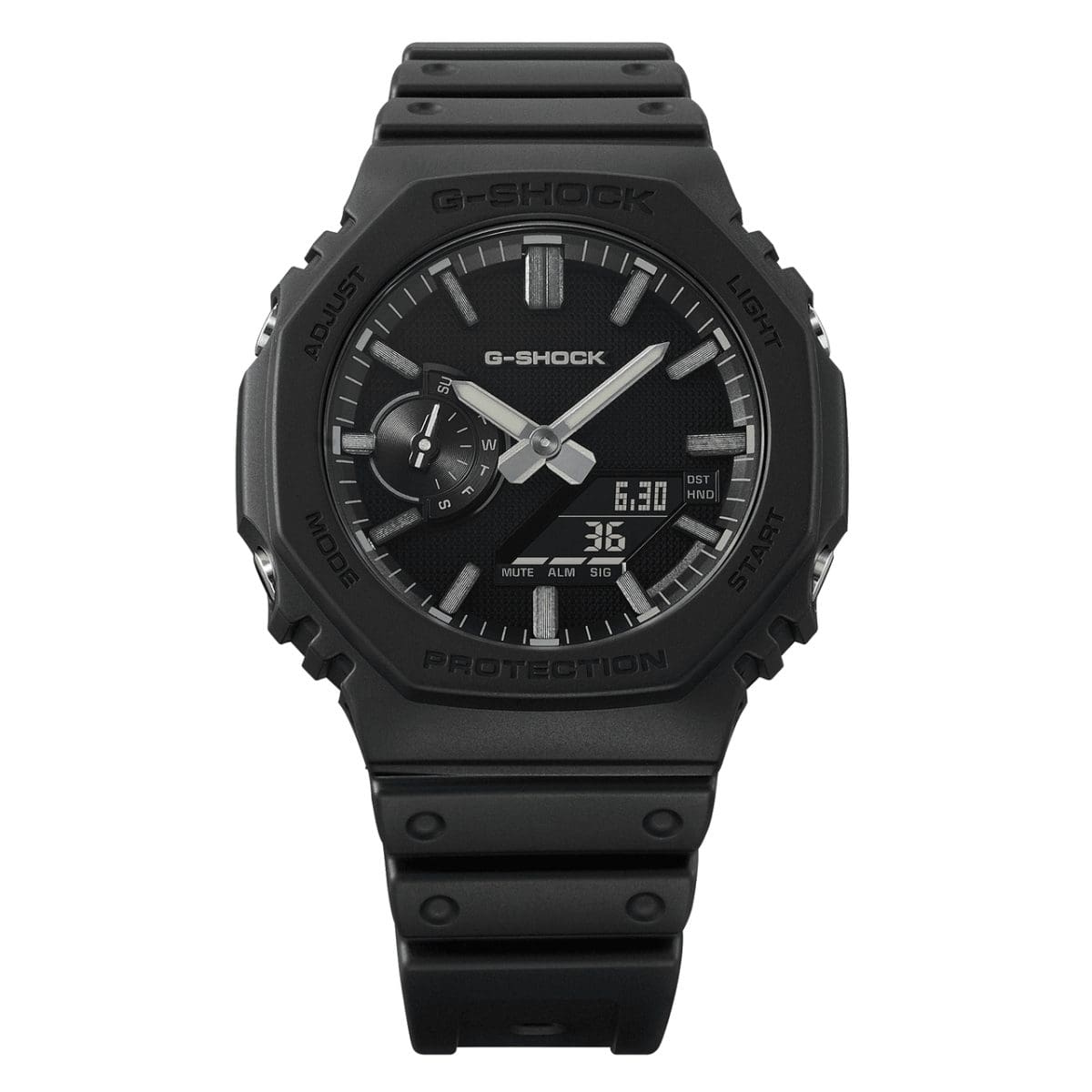 GA-2100LXB-1A マット仕上げの ディープブラックダイアル