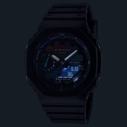 GA-2100RW-1A ライト点灯時