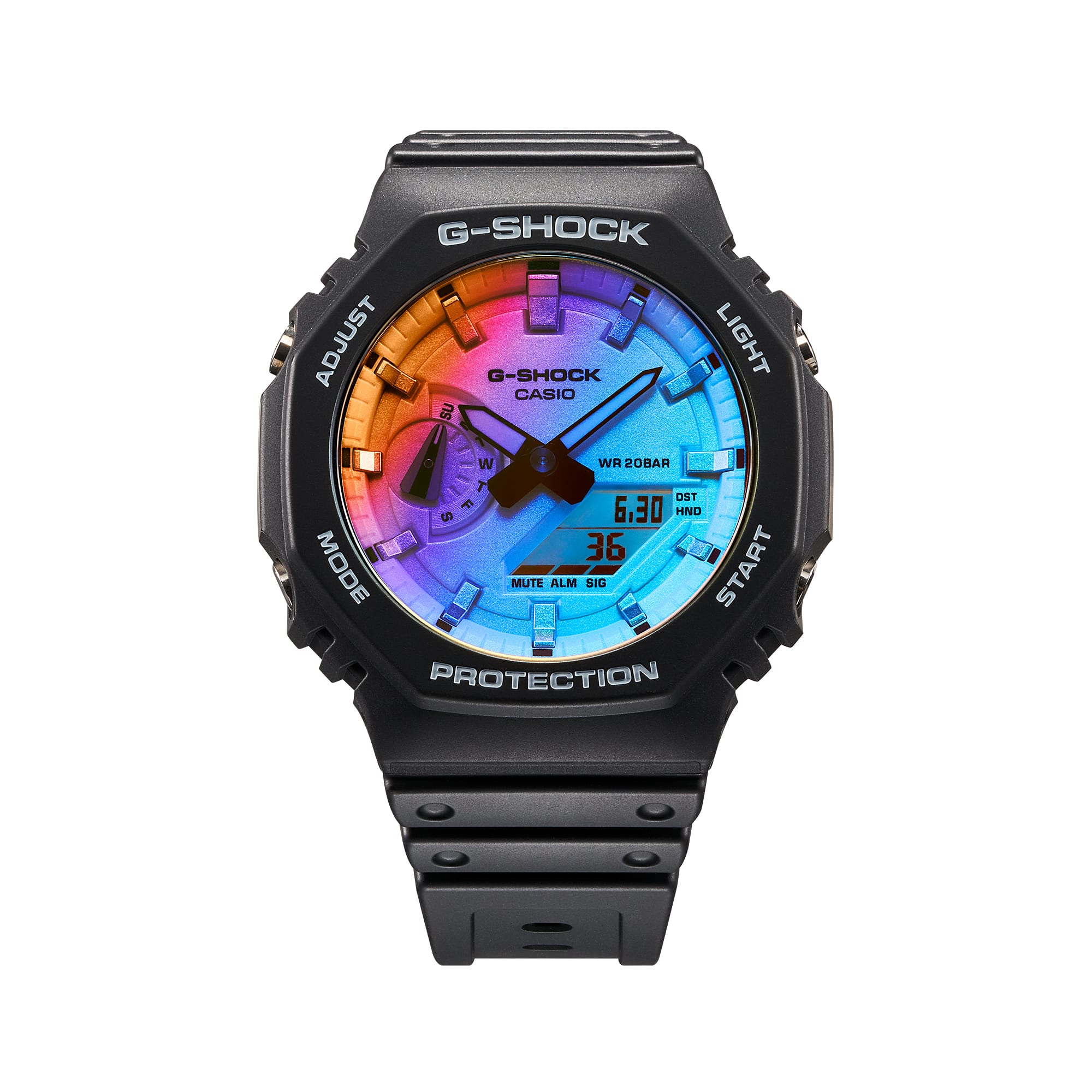 GA-2100SR-1AJF #レインボーショック #レインボー蒸着ガラス 