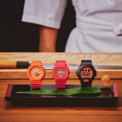From left: GA-2100SSH-4A, DW-5600SSH-4, DW-6900SSH-1