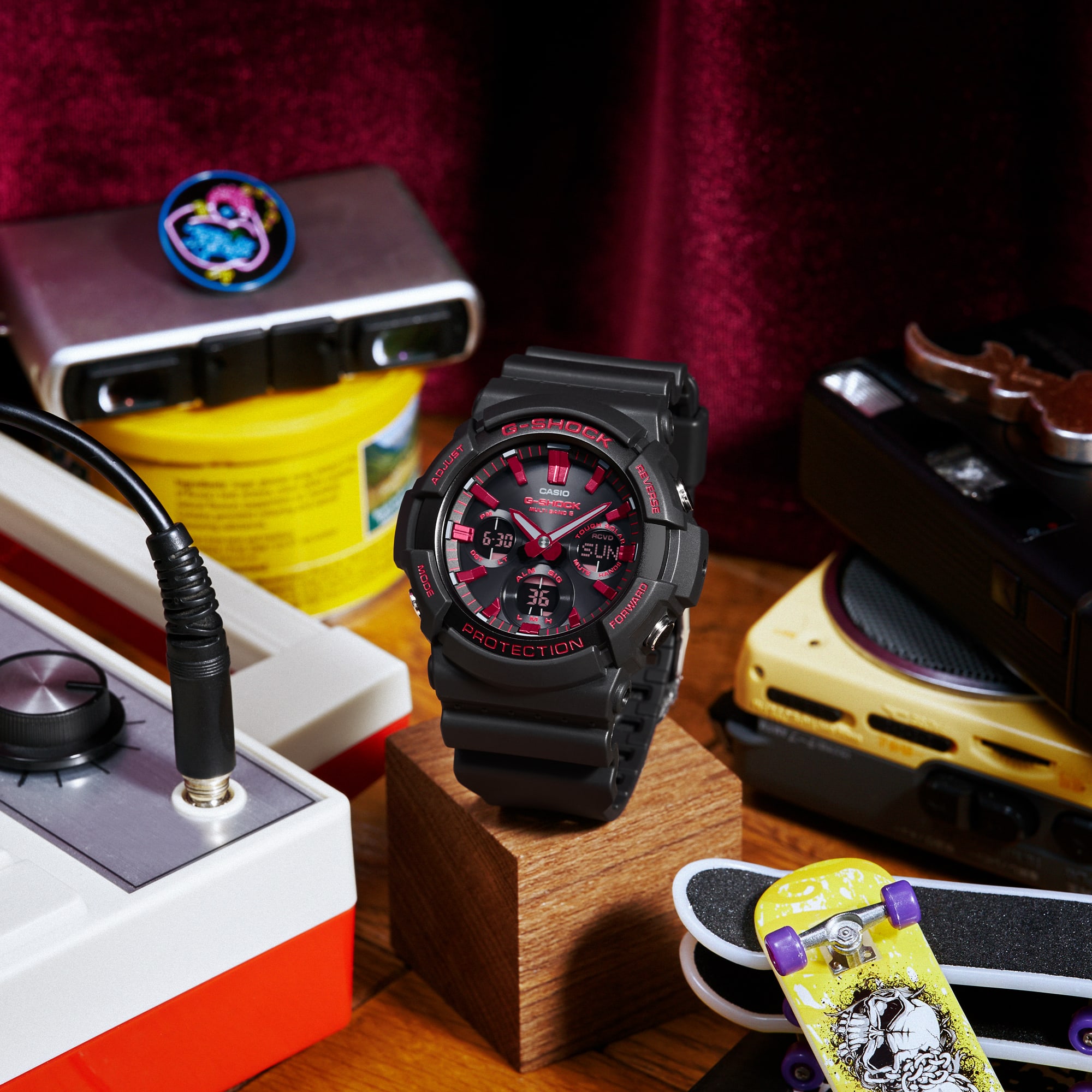 CASIO カシオ　G-SHOCK ソーラー駆動 ブラック/レッド　腕時計 GAW-100BNR-1AJF #ブラックレッド #IGNITE RED #電波ソーラー