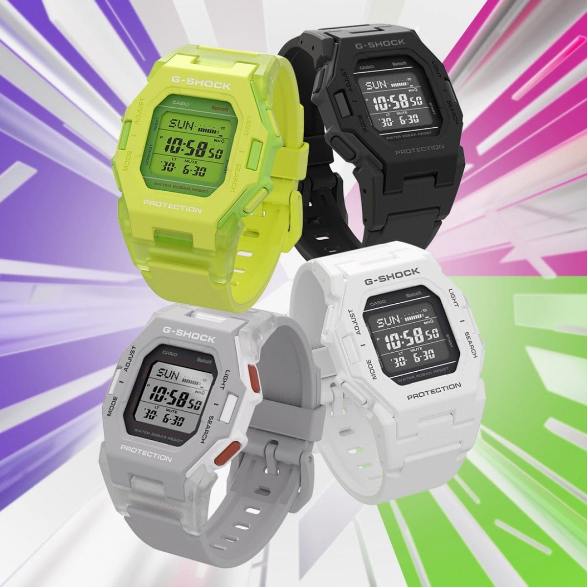 右上から時計回り: GD-B500-1, GD-B500-7, GD-B500S-8, GD-B500S-3