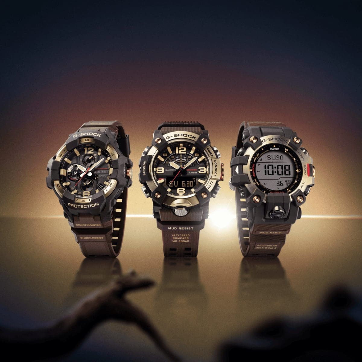 From left: GR-B300H-5A, GG-B100XMH-5A, GW-9500MH-5
