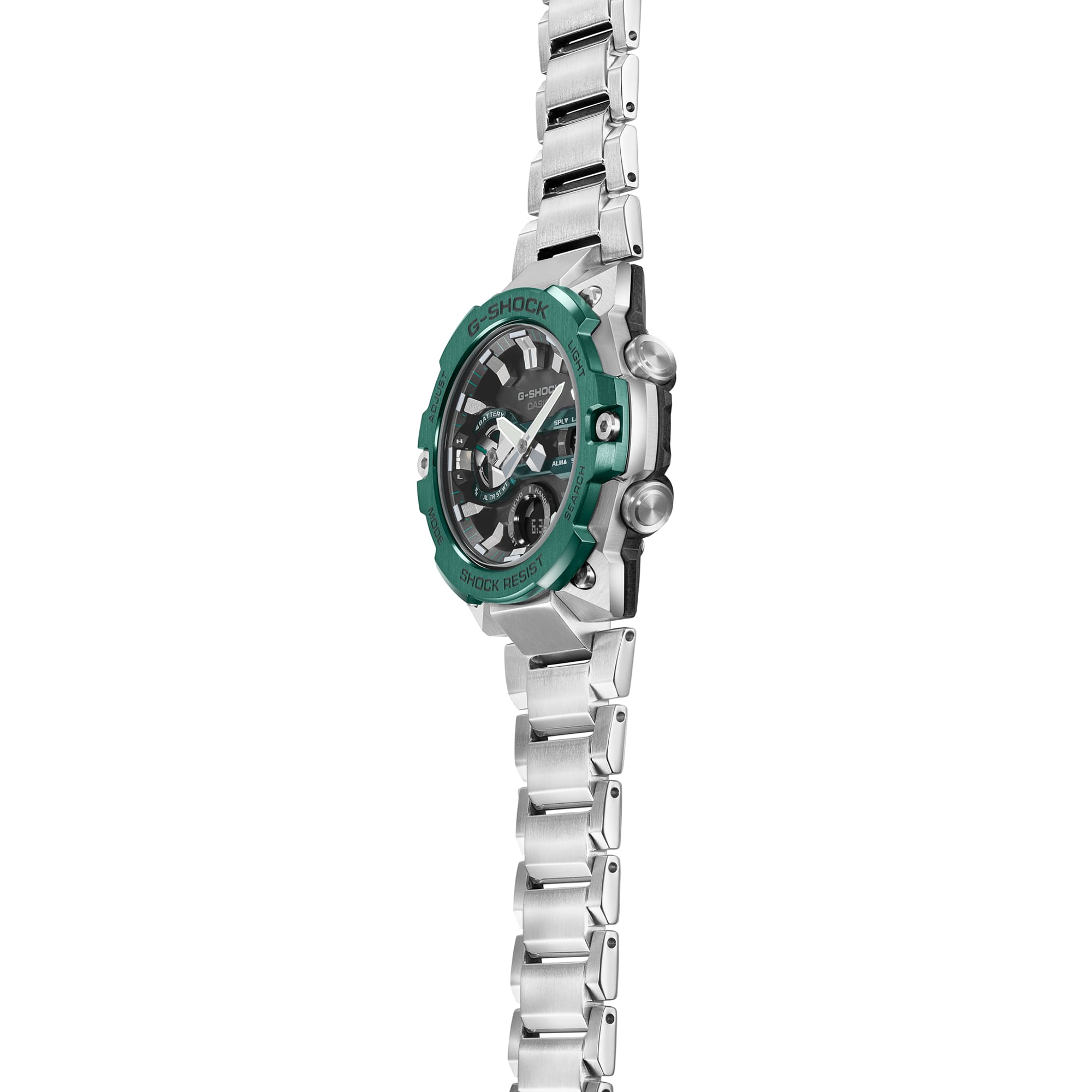 GST-B400CD-1A3JF #グリーンベゼル #G-STEEL #Gスチール #最薄モデル