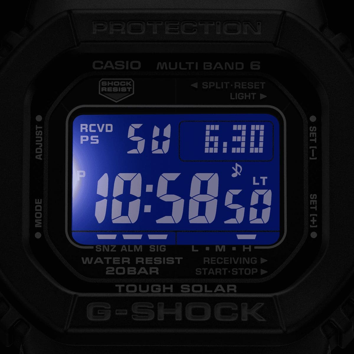 GW-M5610U-1B ライト点灯時
