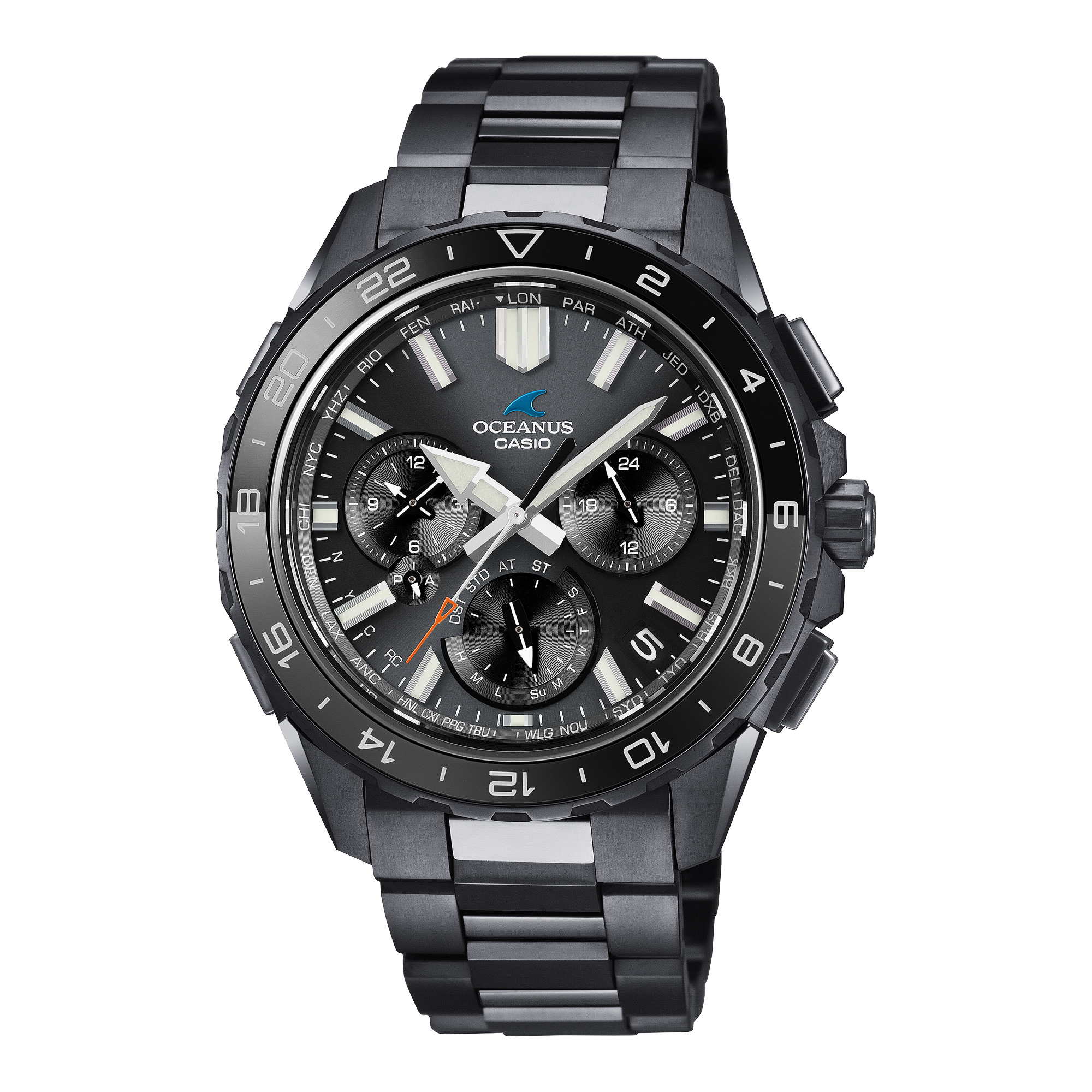 不動　CASIO カシオ オシアナスカシャロ　メンズ腕時計　電波ソーラー　デイト OCW-P3000B-1AJF | CASIO