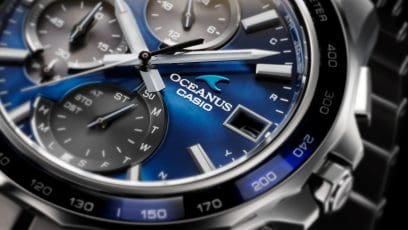 OCW-S7000BV-2A 海の煌めきを表現した 白蝶貝ダイアル