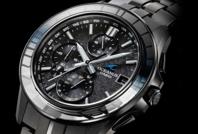OCW-S7000CN-1A 静寂の時を刻む。 江戸切子サファイアガラスベゼルリング