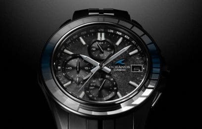 OCW-S7000CN-1A 月明かりが差し込む静かな夜を表現。 江戸切子ベゼルリングを採用した限定モデル