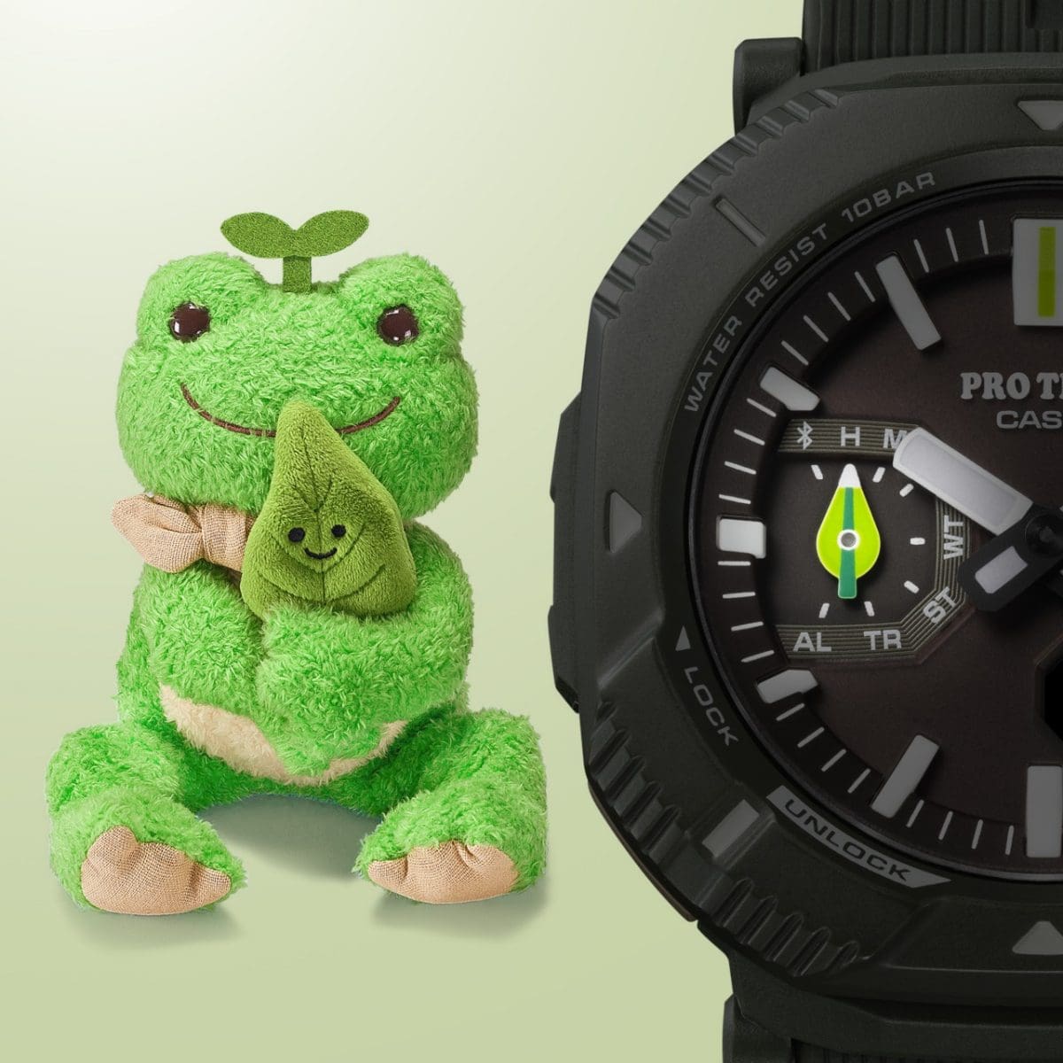 PRJ-B001NJ-3 グリーンの葉っぱをイメージした インダイアル