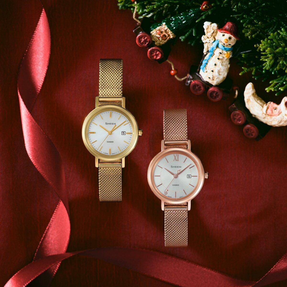 メタルバンド メッシュゴールド SHS-D300GM-7AJF SHEEN シーン CASIO カシオ レディース 腕時計 国内正規品 送料無料 カシオ シーン ソーラー イエローゴールド SHS-D300GM-7AJF