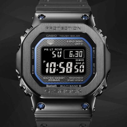 GMW-B5000SB-1A2 ការរចនាពណ៌ខ្មៅសុទ្ធយ៉ាងប្រណីត រំលេចដោយស្រមោលពណ៌ខៀវយ៉ាងទាក់ទាញ 
