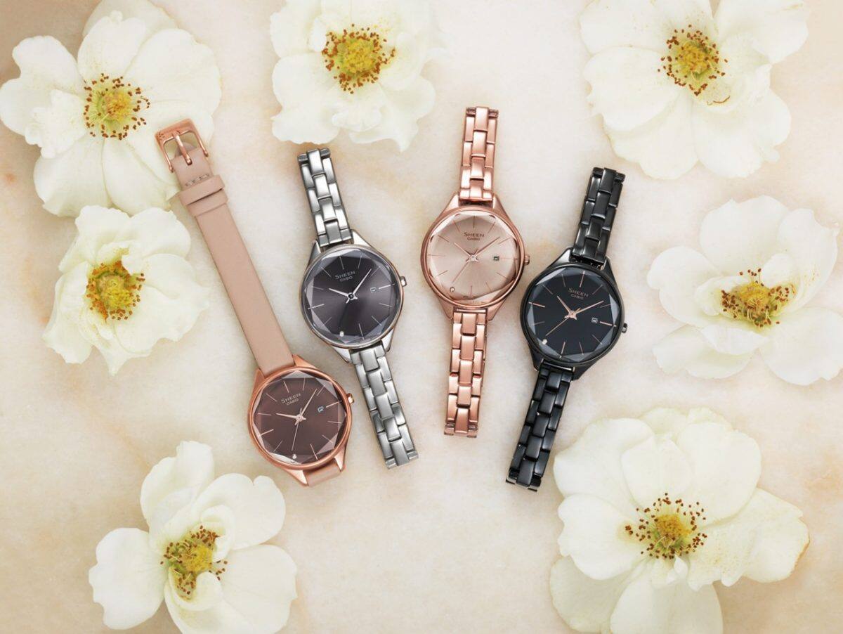 From left: SHE-4062PGL-5A, SHE-4062D-8A, SHE-4062PG-4A, SHE-4062BD-1A