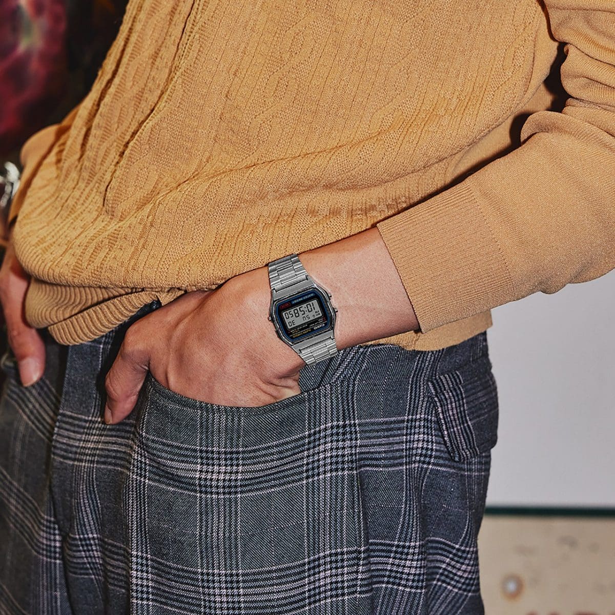 CASIO A158WA-1 시계 실버 #3