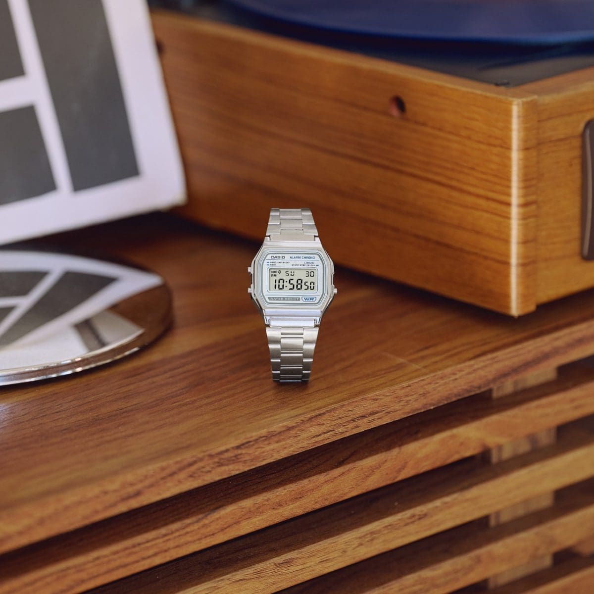 CASIO A158WEA-7 시계 실버 #5