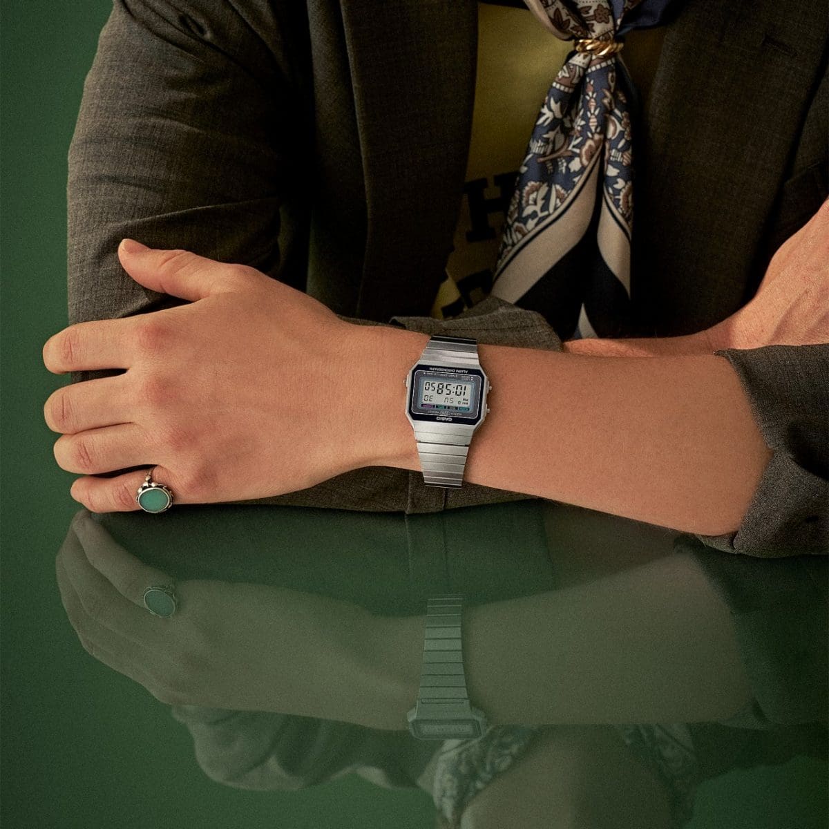 CASIO A700W-1A 시계 실버 #4