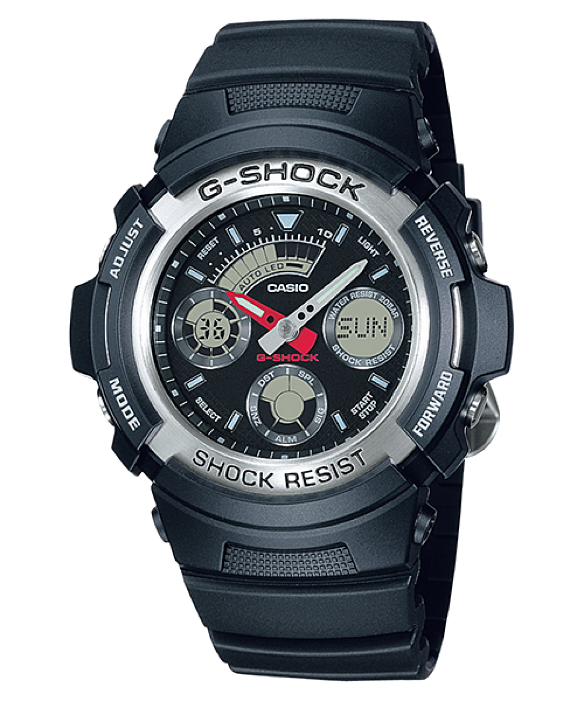 G-SHOCK AW-590-1A 시계 실버 #1