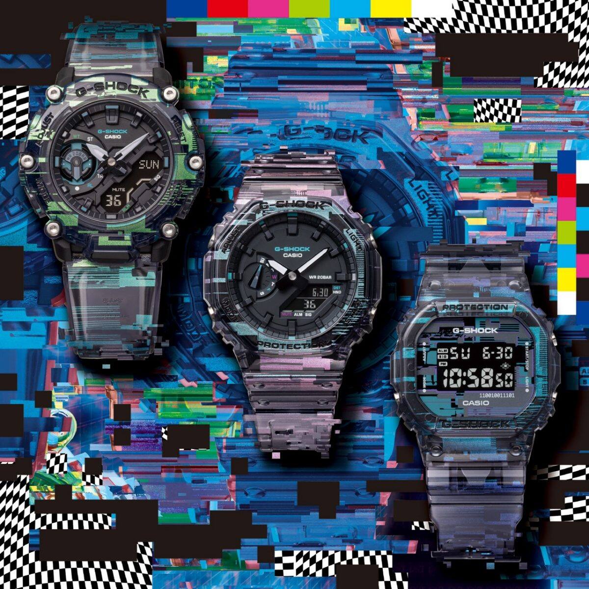 왼쪽부터: GA-2200NN-1A, GA-2100NN-1A, DW-5600NN-1 #5