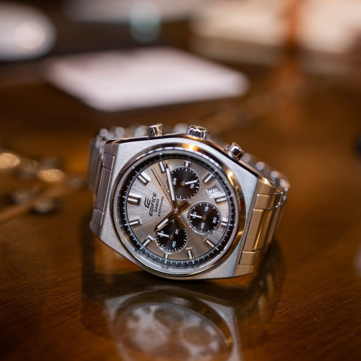 EDIFICE EFB-730D-7AV 시계 실버 #8