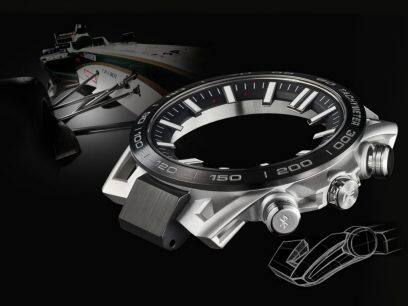 서스펜션 암에서 영감을 받은 형태의 케이스 디자인 / 사진: EQB-2000DC-1A #2