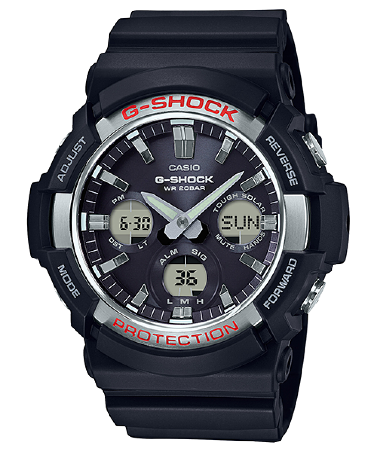 G-SHOCK GAS-100-1A 시계 실버 #1
