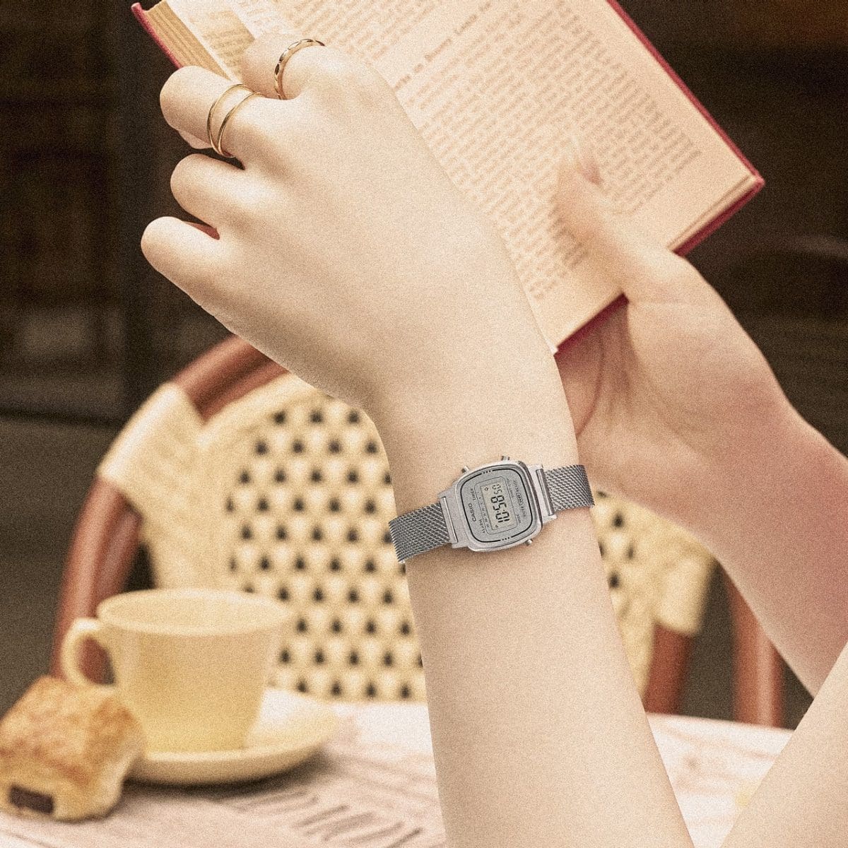 CASIO LA670WEM-7 시계 실버 #2