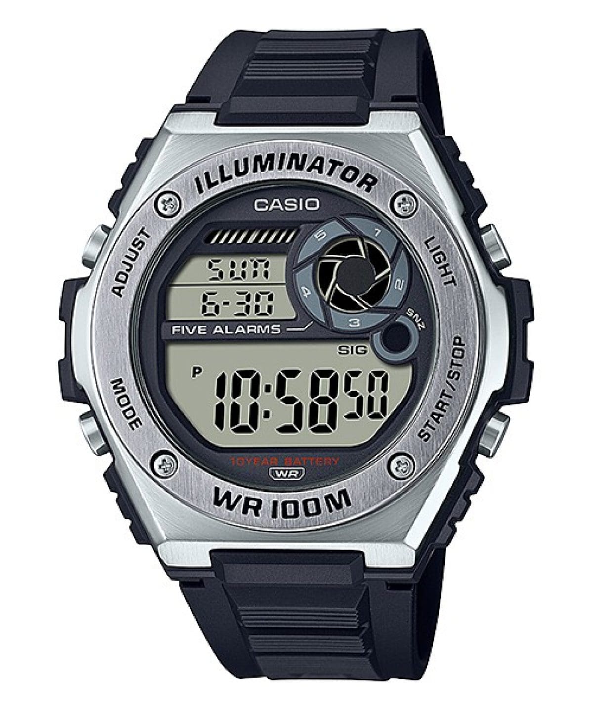 CASIO MWD-100H-1AV 시계 실버 #1