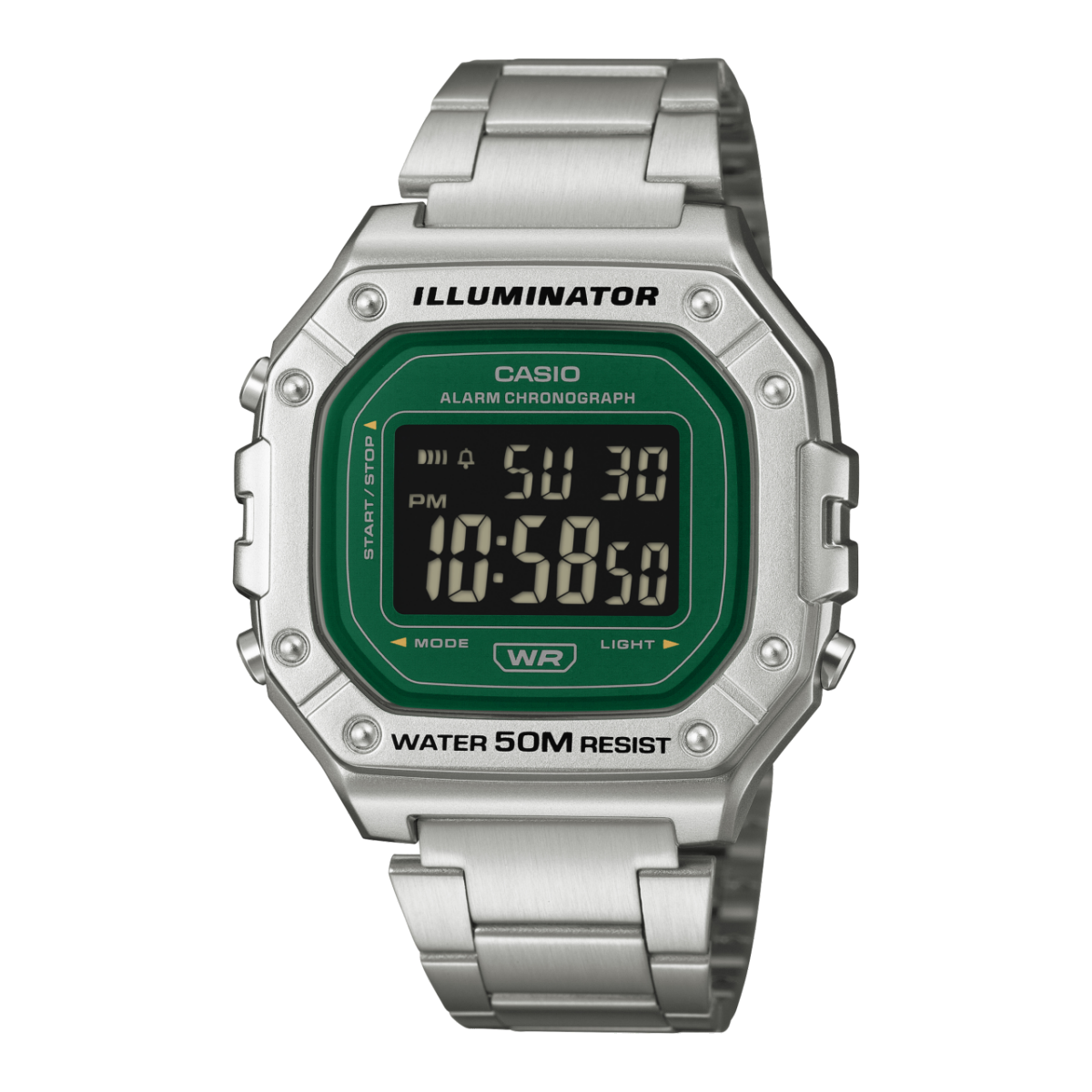 CASIO W-218HD-3AV 시계 실버 #1